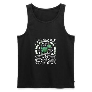All My Friends Are Dead (T. Rex Edition) - Men's Premium Organic Tank Top - black - Front - AI Model Male 178 light (178cm)