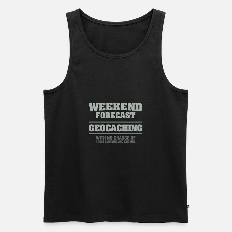 Geocaching - Männer Premium Bio Tank Top - Schwarz