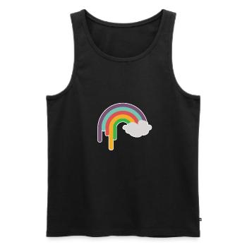 Regenbogen - Männer Premium Bio Tank Top - Schwarz - Vorne - AI Model Male 178 light (178cm)