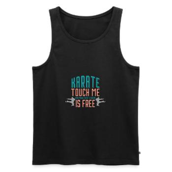 Karate - Männer Premium Bio Tank Top - Schwarz - Vorne - Michal (187cm)