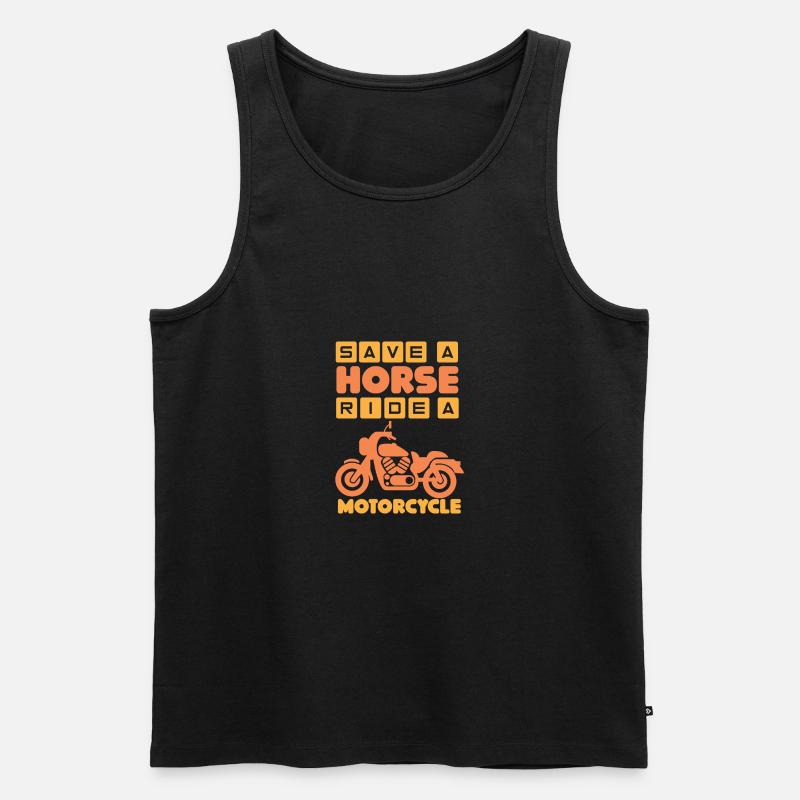 Motorrad - Männer Premium Bio Tank Top - Schwarz