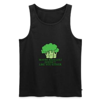 vegetables - Men's Premium Organic Tank Top - black - Front - AI Model Male 178 light (178cm)