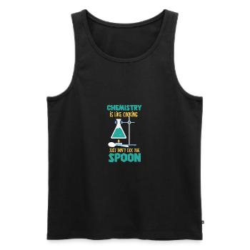 chemistry - Men's Premium Organic Tank Top - black - Front - Michal (187cm)