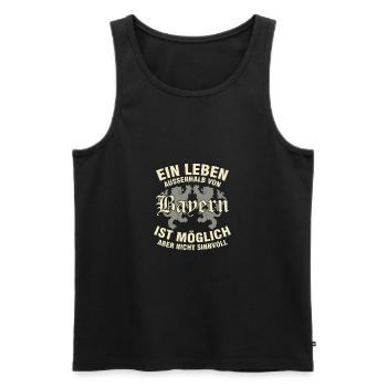 Bayern - Männer Premium Bio Tank Top - Schwarz - Vorne - Michal (187cm)