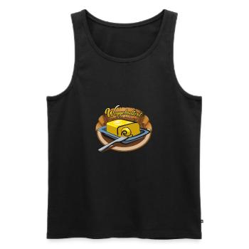 Weggebuttert - Männer Premium Bio Tank Top - Schwarz - Vorne - Michal (187cm)