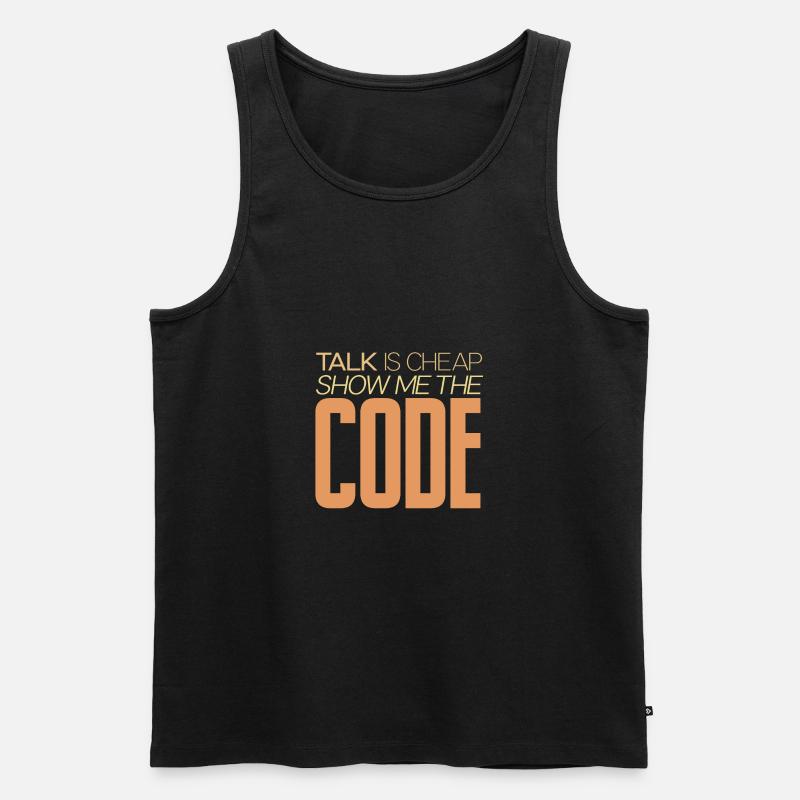 programmer - Men's Premium Organic Tank Top - black