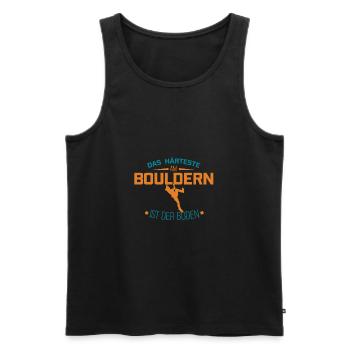bouldering - Débardeur bio Premium Homme - noir - Devant - Michal (187cm)