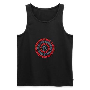 Mathe Pi - Männer Premium Bio Tank Top - Schwarz - Vorne - AI Model Male 178 light (178cm)