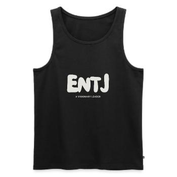 ENTJ MBTI Myers Briggs Personality Extrovert - Men's Premium Organic Tank Top - black - Front - AI Model Male 178 light (178cm)