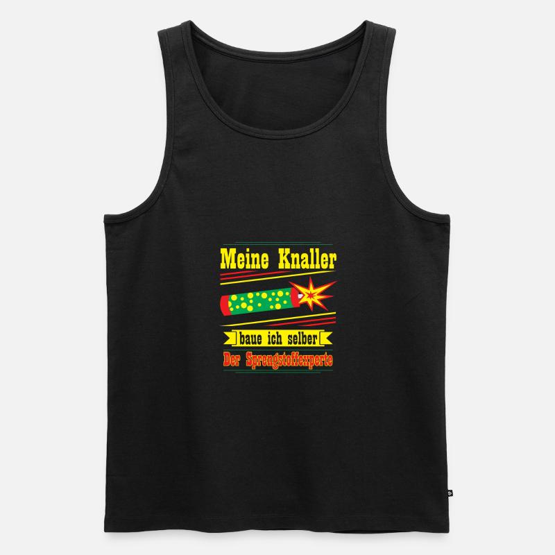 Sprengstoffexperte, silvester - Männer Premium Bio Tank Top - Schwarz