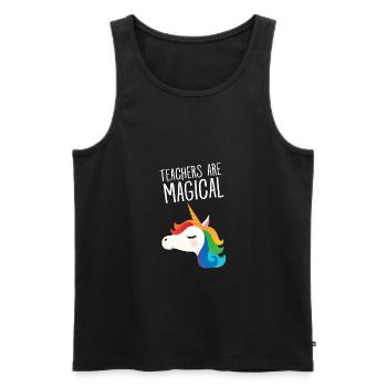 Teacher Are Magical - Cool Gift - Männer Premium Bio Tank Top - Schwarz - Vorne - AI Model Male 178 light (178cm)