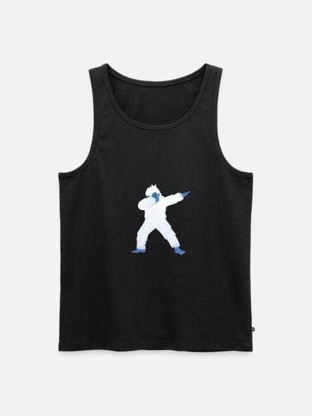 Dabbing Yeti Dab Dance - Männer Premium Bio Tank Top - Schwarz