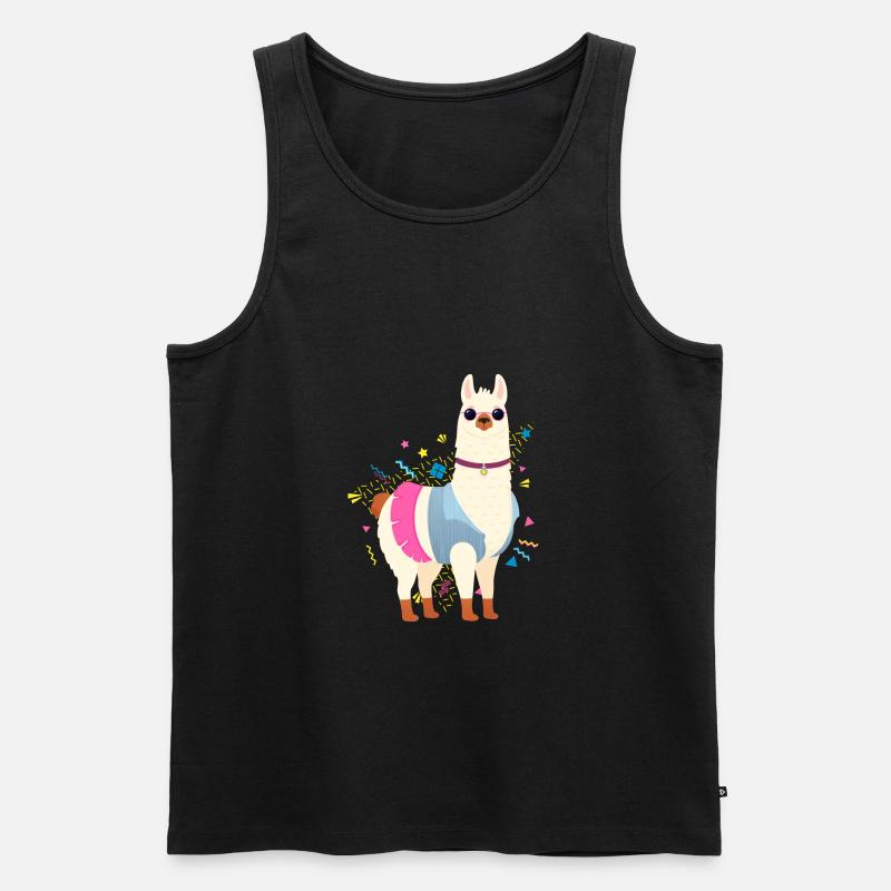 90s Style Llama - Débardeur bio Premium Homme - noir