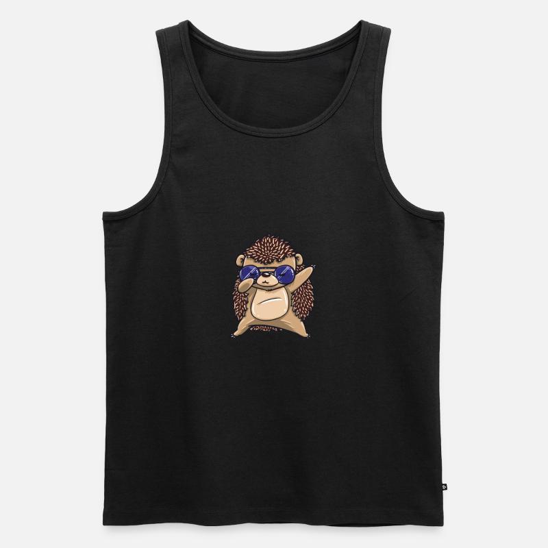 Dabbing dab Igel Dab Geschenk Geburtstag lustig - Männer Premium Bio Tank Top - Schwarz