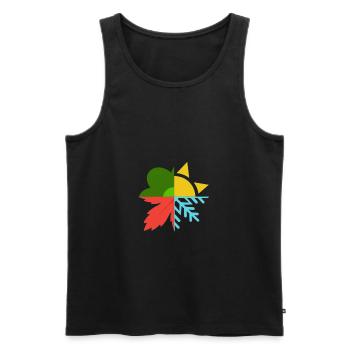 Vier Jahreszeiten Wetter Natur - Männer Premium Bio Tank Top - Schwarz - Vorne - Michal (187cm)