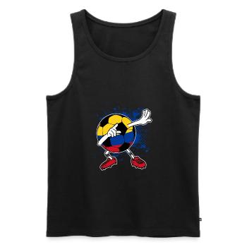 Kolumbien Fußball WM Trikot - Männer Premium Bio Tank Top - Schwarz - Vorne - Michal (187cm)