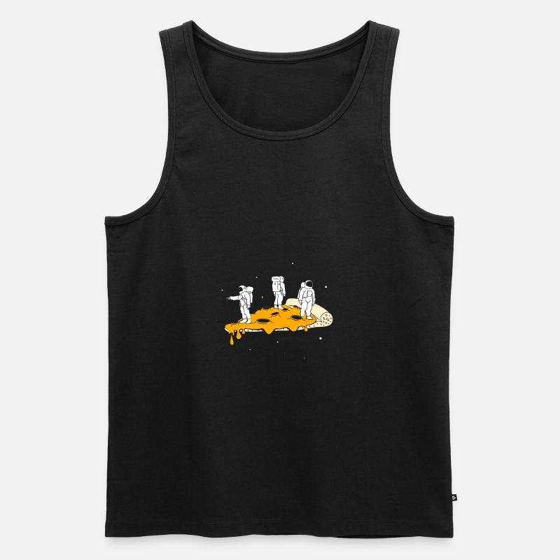 Space Pizza - Männer Premium Bio Tank Top - Schwarz