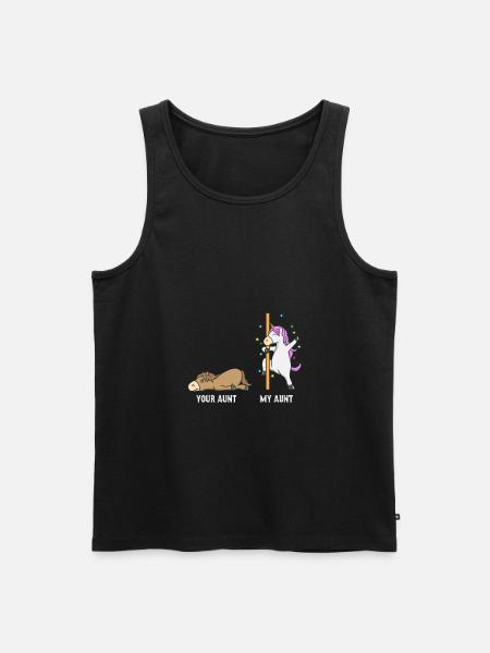 Unicorn hest din moster min tante gave EN - Herre Premium økologisk tanktop - sort