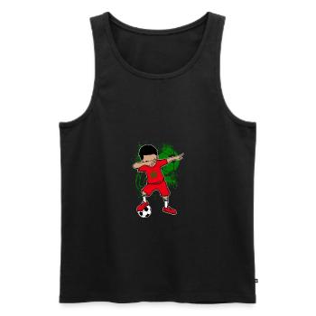 Equipe nationale de football du Maroc WM Dab - Débardeur bio Premium Homme - noir - Devant - Michal (187cm)