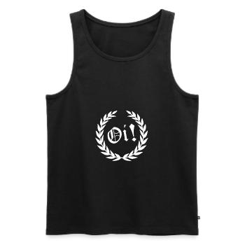 OI Laurel Wreath White Font Skinhead Punk Chemise - Débardeur bio Premium Homme - noir - Devant - AI Model Male 178 light (178cm)