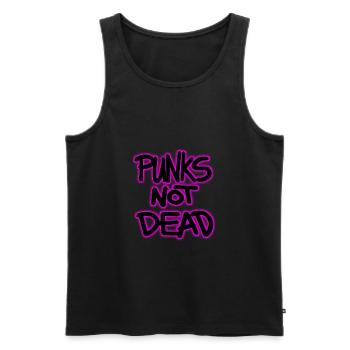 punks not dead - Men's Premium Organic Tank Top - black - Front - AI Model Male 178 light (178cm)