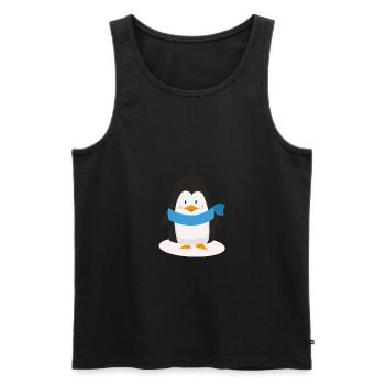 Pingouin mignon - motif mignon - cadeau pour enfants - Débardeur bio Premium Homme - noir - Devant - Michal (187cm)
