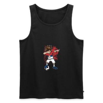 SERBIA Football Équipe nationale Coupe du monde Dab - Débardeur bio Premium Homme - noir - Devant - Michal (187cm)