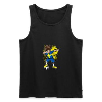 Schweden Fußball WM Nationalmannschaft - Männer Premium Bio Tank Top - Schwarz - Vorne - Michal (187cm)