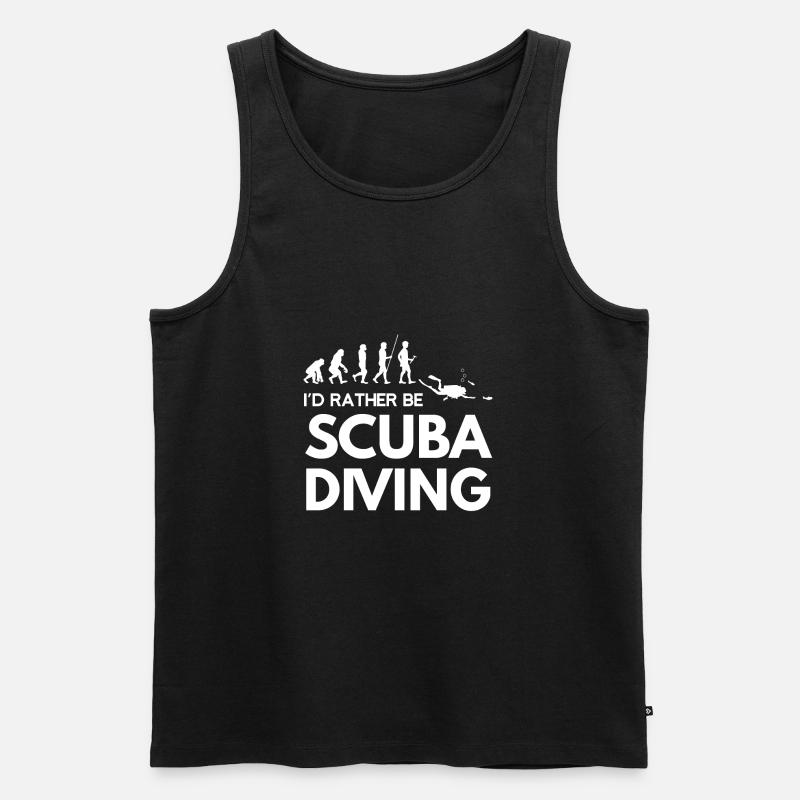 Tauchen - Taucher - Scuba Diving - Evolution - Männer Premium Bio Tank Top - Schwarz