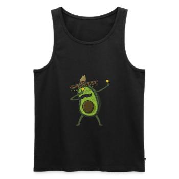 Avocado - Dab Pose - Dabbing - Geschenk - Männer Premium Bio Tank Top - Schwarz - Vorne - Michal (187cm)