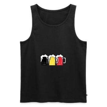 Belgique - Coupe du Monde - Cadeau - Bière - Débardeur bio Premium Homme - noir - Devant - AI Model Male 178 light (178cm)