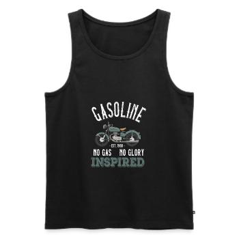 Gasoline - No Gas No Glory - Männer Premium Bio Tank Top - Schwarz - Vorne - AI Model Male 178 light (178cm)