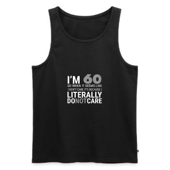 J'ai 60 ans cadeau d'anniversaire - Débardeur bio Premium Homme - noir - Devant - Michal (187cm)