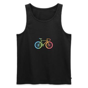 Vélo de vélo - Débardeur bio Premium Homme - noir - Devant - Michal (187cm)