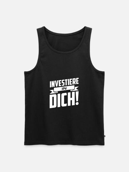 Investiere in dich - Männer Premium Bio Tank Top - Schwarz