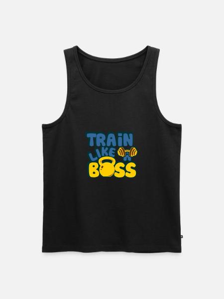 fun shirt for athletes - Men's Premium Organic Tank Top - black