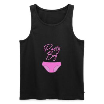 Panty Boy Fetisch Crossdresser - Männer Premium Bio Tank Top - Schwarz - Vorne - Michal (187cm)