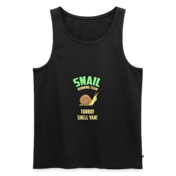 Snail Running Team - Snail - Gift - Men's Premium Organic Tank Top - black - Front - Michal (187cm)