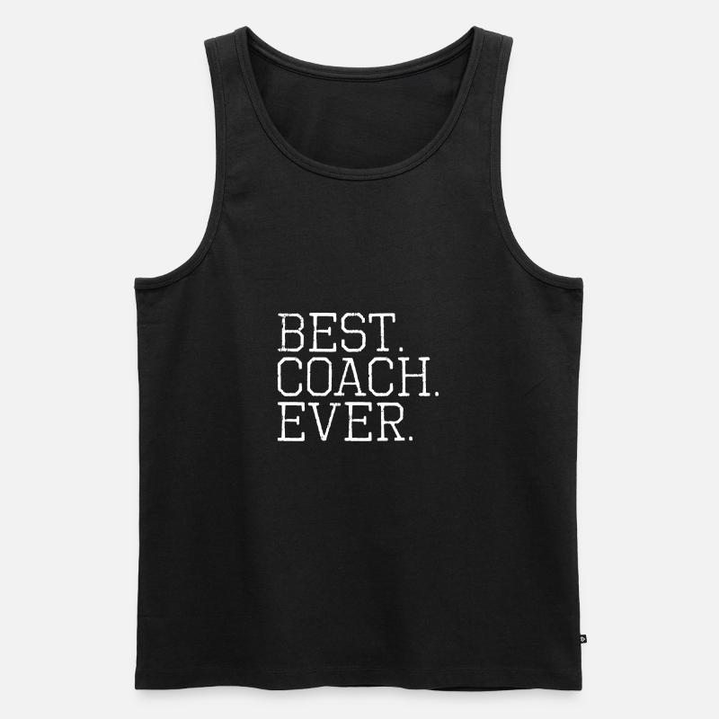 Best Coach Ever Tees - Männer Premium Bio Tank Top - Schwarz