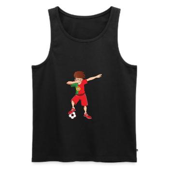 Dab Dabbing Portugal joueur de football jersey fan - Débardeur bio Premium Homme - noir - Devant - Michal (187cm)