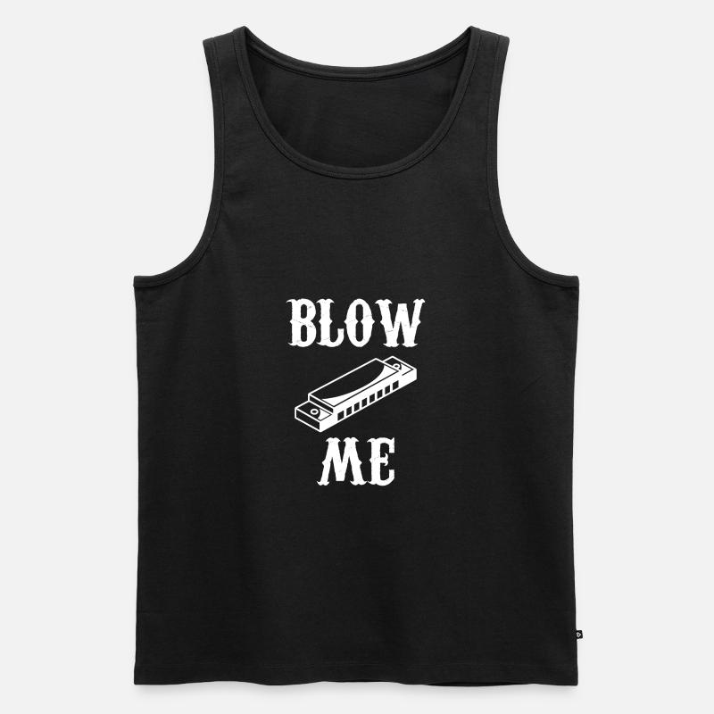 harmonica - harmonica player - harmonica - Men's Premium Organic Tank Top - black
