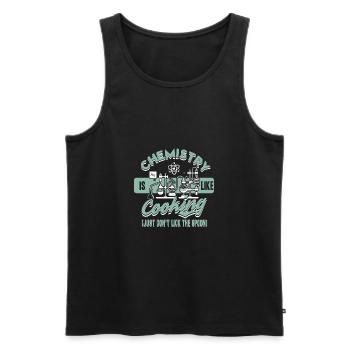 Chemistry Is Like Cooking - Chemie Nerd Geek Gift - Men's Premium Organic Tank Top - black - Front - Michal (187cm)
