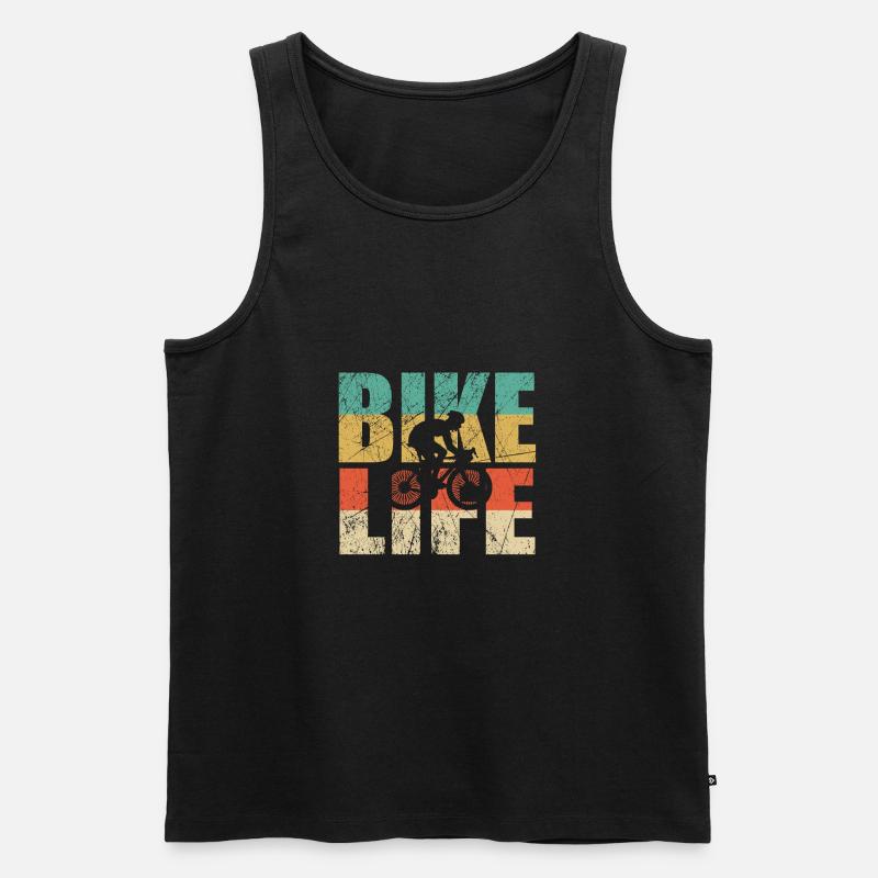 Fahrrad Leben Geschenk - Männer Premium Bio Tank Top - Schwarz
