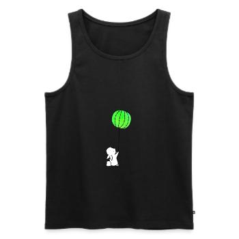 Cute Bunny And Ballon Cactus - Männer Premium Bio Tank Top - Schwarz - Vorne - AI Model Male 178 light (178cm)