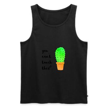 You Can Not Touch This - Cactus - Men's Premium Organic Tank Top - black - Front - AI Model Male 178 light (178cm)