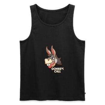 Donkey Call - Sonnenbrille - Techno Esel - Männer Premium Bio Tank Top - Schwarz - Vorne - Michal (187cm)