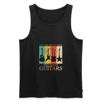 Guitars Vintage Gift - Men's Premium Organic Tank Top - black - Front - Michal (187cm)