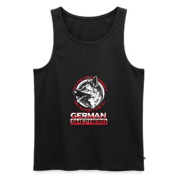 berger allemand - Débardeur bio Premium Homme - noir - Devant - Michal (187cm)