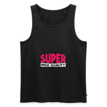 Super gute qualität cooles Geschenk - Männer Premium Bio Tank Top - Schwarz - Vorne - Michal (187cm)