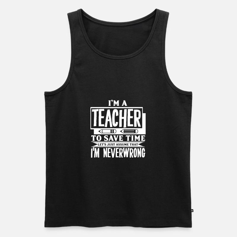Lehrer - Männer Premium Bio Tank Top - Schwarz